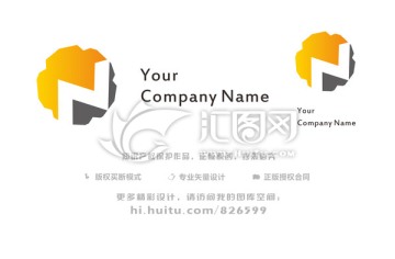 字母Nlogo设计 字母N商标