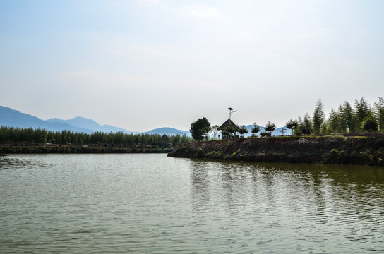 湖面风光 水波粼粼