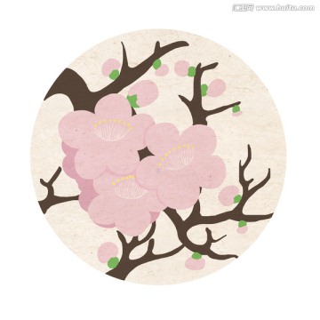 手繪梅花 桃花