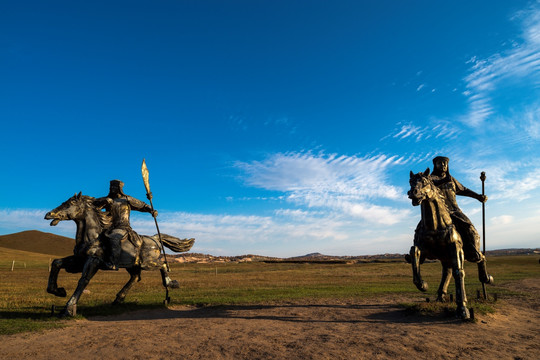 蒙古骑士雕像