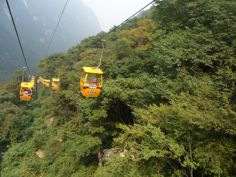 秦岭太平峪森林公园高空索道