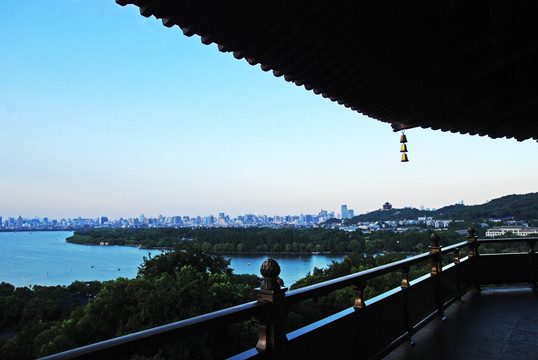 西湖 雷峰塔 杭州全景