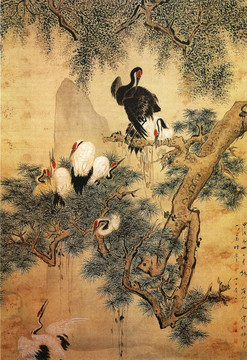 華品山 松鶴圖