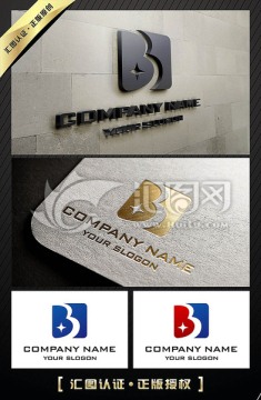 B字母簡約時(shí)尚LOGO設(shè)計(jì)