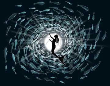 美人魚和魚群
