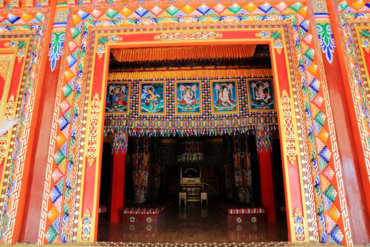 阿柔大寺 佛寺 门 祁连 寺院