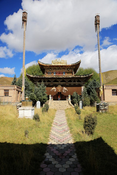 阿柔大寺 佛寺 门 祁连 寺院