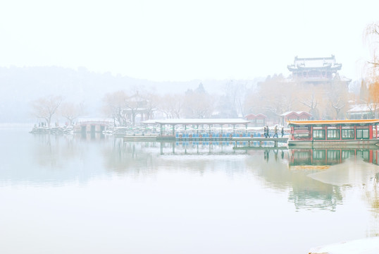 昆明湖雪景