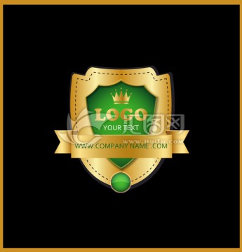黃金翡翠鑲嵌金屬徽章作品