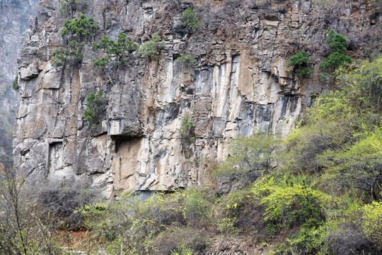 山崖峭壁 郭亮地质遗迹