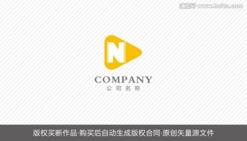 N字 視頻 傳媒 播放logo