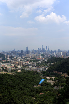 远眺广州都市景象