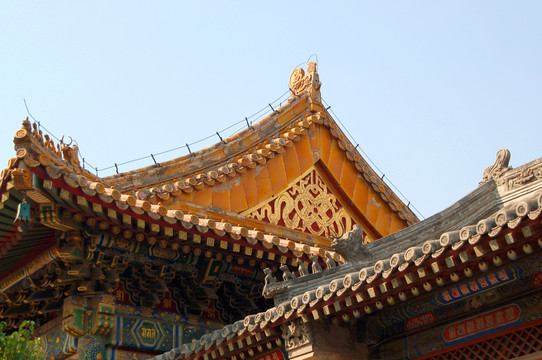 中国古建筑 歇山顶山墙特写