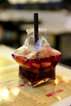 九龙冰室港式奶茶透明星星玻璃瓶