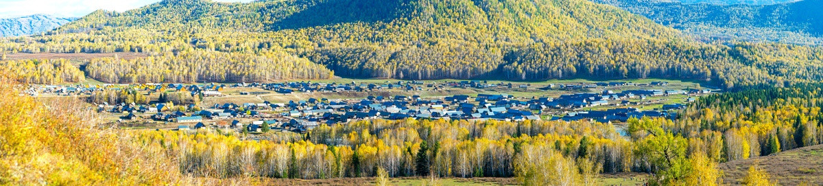 喀纳斯禾木村全景图