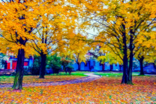 樹林風(fēng)景畫