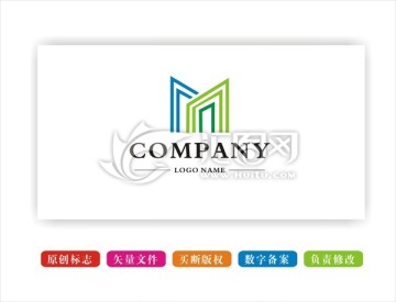 m字母裝飾標(biāo)志設(shè)計(jì)
