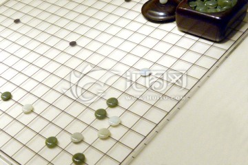 清代白玉碧玉围棋子