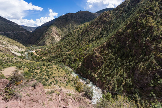 高原秋色 河谷 山谷