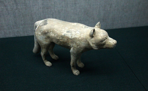 汉阳陵考古 陶狗