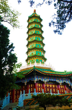 北京香山昭庙琉璃宝塔