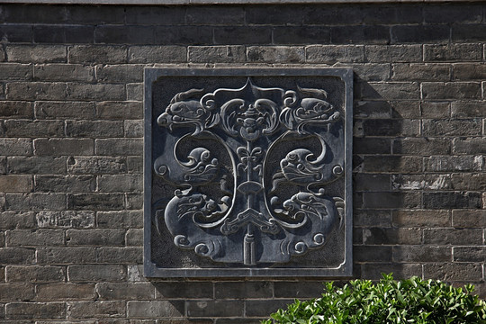 中式墙壁 雕刻