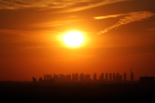 城市天际线 沈阳 夕阳晚霞