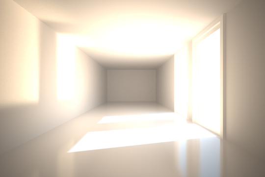 明亮的大厅与光的流