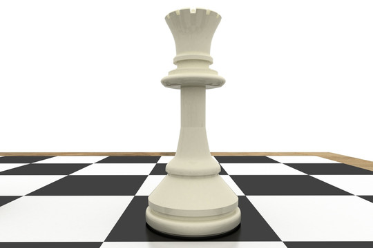 国际象棋白棋子和棋盘