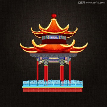 單獨(dú)的涼亭