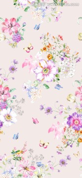 家紡  蝴蝶  花卉