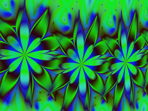 分形花卉背景