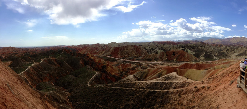 丹霞 山峦 地貌 全景 大图