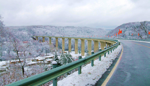 雪后桥梁