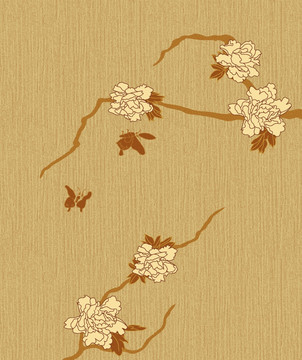 梅花 單邊花卉圖案