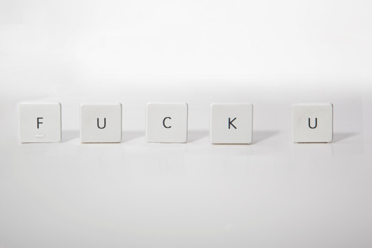 键盘创意 字母fuck