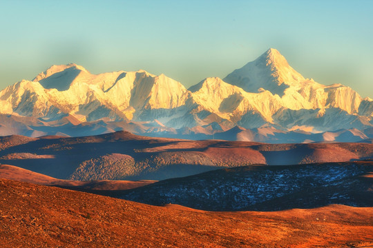 贡嘎山全景