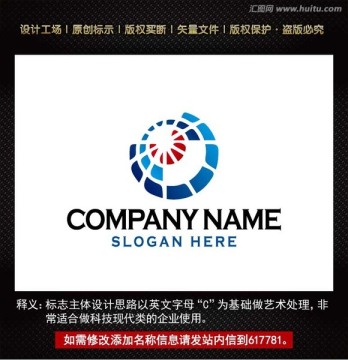 字母c c标志logo设计