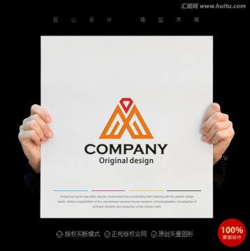 MA字母logo 鉆石logo