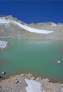达古冰川 冰碛湖