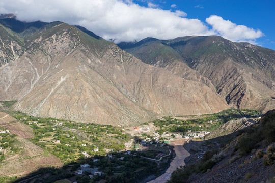 澜沧江 河谷 山谷