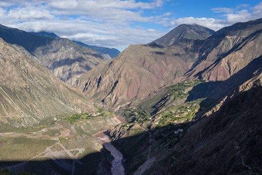 澜沧江 河谷 山谷