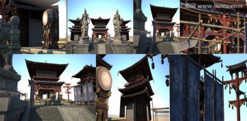 3DSMAX 中國古建斗神殿