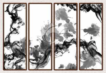 四聯(lián)水墨畫