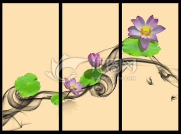 荷花屏風(fēng)