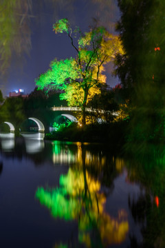 大明湖公园夜景