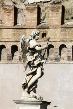 意大利罗马圣天使堡天使雕像