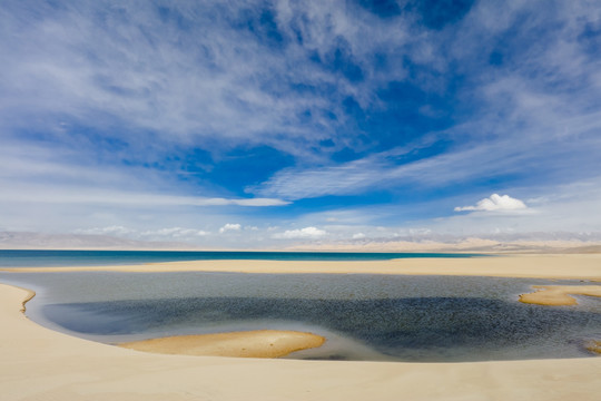 青海湖金沙湾沙湖风景