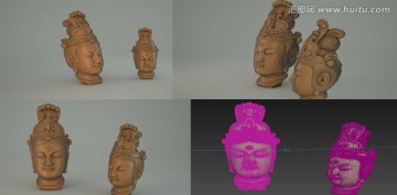 3D模型文殊觀音佛像高精度