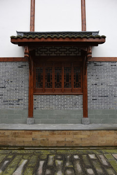 仿古中式木门窗 古建筑屋顶